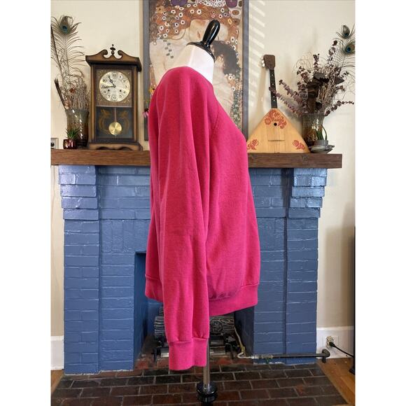 VINTAGE M L Grannycore Sweatshirt Floral Embroidered BY Hand Cottage Needlepoint - Picture 3 of 12